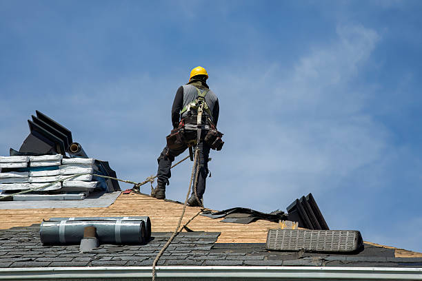Professional Roofing technician working in Shortsville, NY